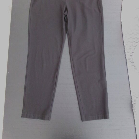 Eileen Fisher Jet Black Pull On Relaxed Straight Leg Stretchy Pants SP MP S / M - Picture 3 of 7